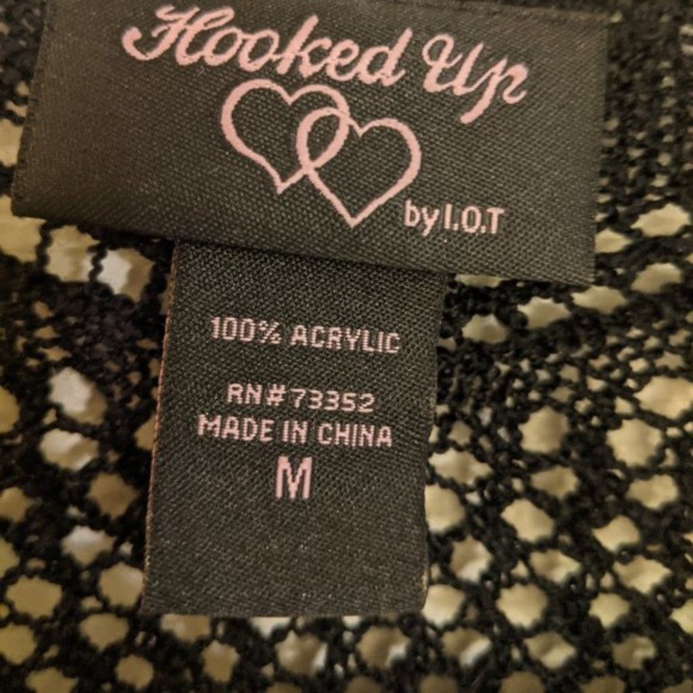 Hooked Up by IOT Crocheted Cardigan EUC - Picture 5 of 10